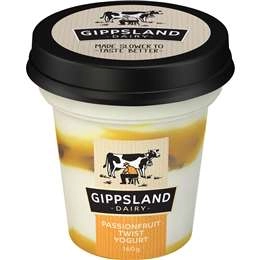 Gippsland Dairy Passionfruit Twist Yoghurt 160g