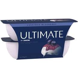 Ultimate Danone Double Cream Yoghurt Blueberry 115g X 4 Pack