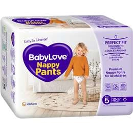 Babylove Nappy Pants Size 5 (12-17kg) 25 Pack