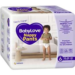 Babylove Nappy Pants Size 6 (15-25kg) 22 Pack