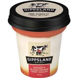 Gippsland Dairy Mango & Blood Orange Twist Yoghurt 160g