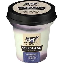 Gippsland Dairy Blueberry Twist Yoghurt 160g