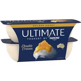Ultimate Danone Double Cream Yoghurt Honey 115g X 4 Pack