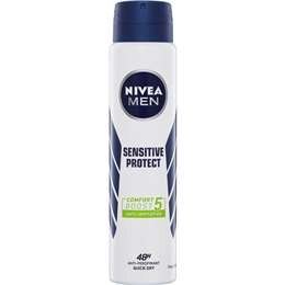 Nivea Men Sensitive Aerosol Antiperspirant Deodorant 250ml