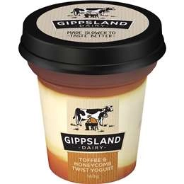 Gippsland Dairy Toffee Honeycomb Twist Yoghurt 160g