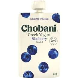 Chobani Blueberry Greek Yogurt Pouch  140g