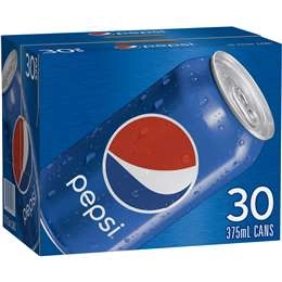 Pepsi Cola Soft Drink Cans Multipack  375ml X 30 Pack