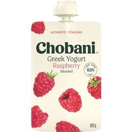 Chobani Raspberry Greek Yogurt Pouch  140g