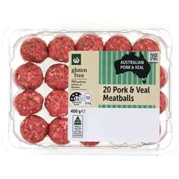 Woolworths Pork & Veal Meatballs  400g