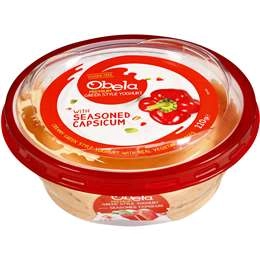 Obela Greek Style Yoghurt Dip With Seasoned Capsicum 220g