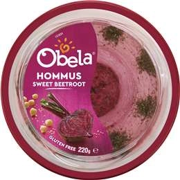 Obela Sweet Beetroot Garnished Hommus 220g