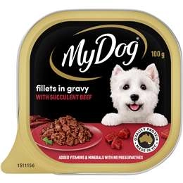 My Dog Fillets In Gravy With Succulent Beef Wet Dog Food 100g