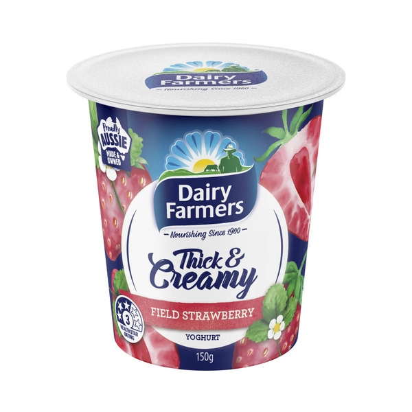 Dairy Farmers Thick & Creamy Strawberry Yoghurt 150g