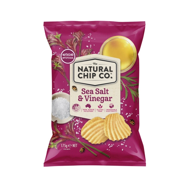 Natural Chip Co. Sea Salt & Vinegar Potato Chips 175g