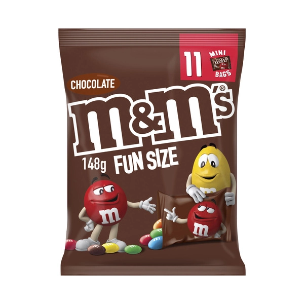 M&Ms Milk Chocolate Party Share Bag 11 Piece 148g