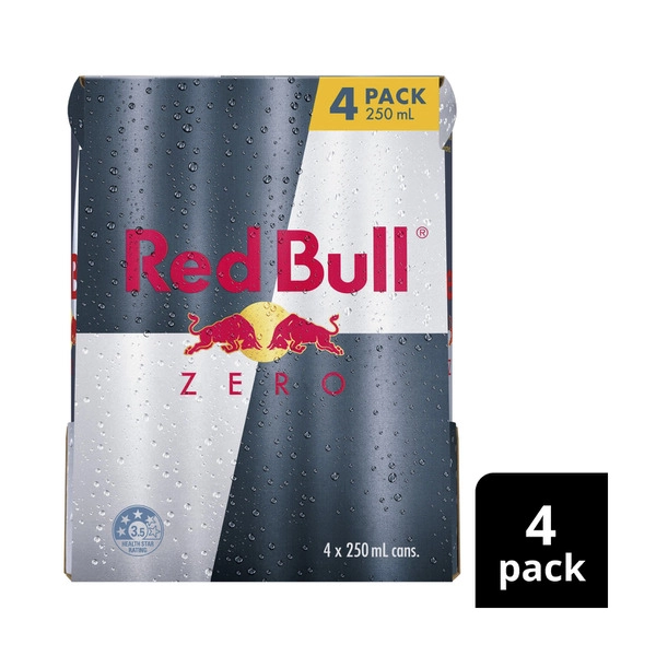 Red Bull Energy Drink Zero 4x250mL 4 pack