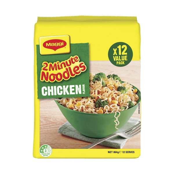 Maggi 2 Minute Instant Noodles Chicken Flavour 12 Pack 864g