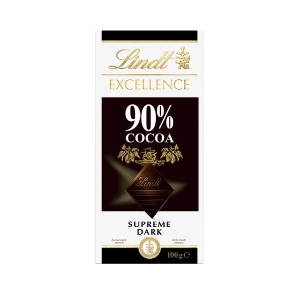 Lindt Excellence 90% Cocoa Dark Chocolate Block 100g