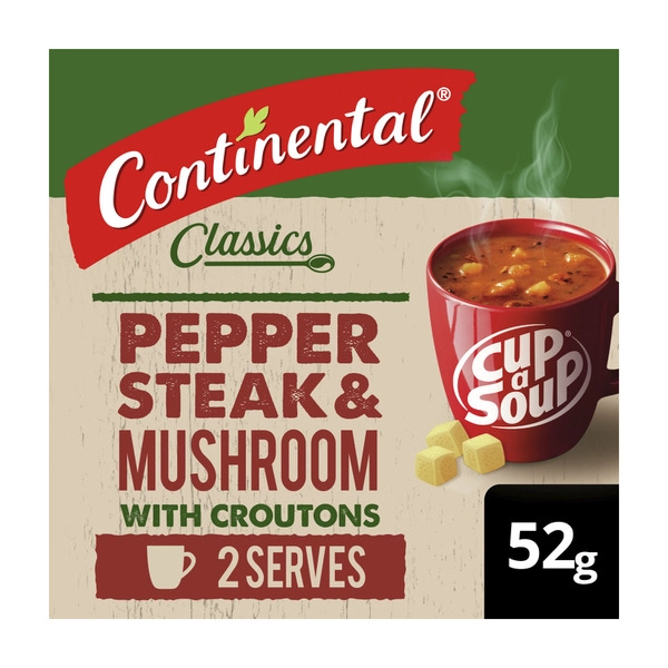 Continental Cup A Soup Pepper Steak & Mushroom With Croutons Serves 2 52g