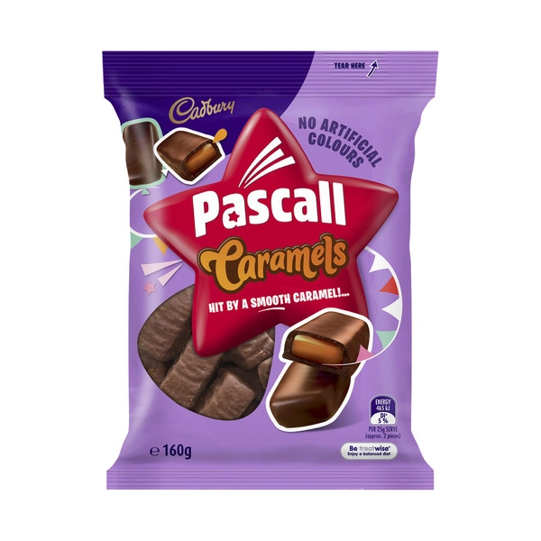 Cadbury Pascall Caramels Lollies 160g