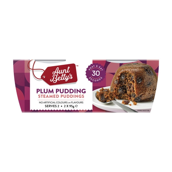 Aunt Betty's Plum Pudding 2 Pack 220g