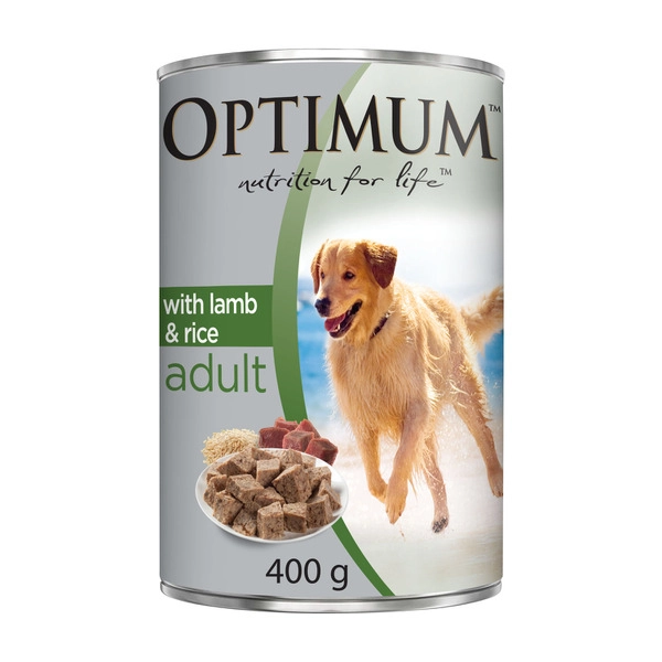 Optimum Lamb & Rice Adult Wet Dog Food Can 400g