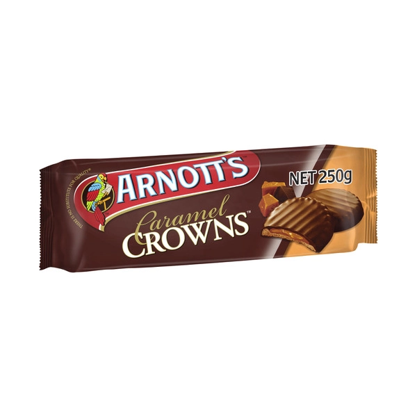 Arnott's Caramel Crowns Chocolate Biscuits 200g