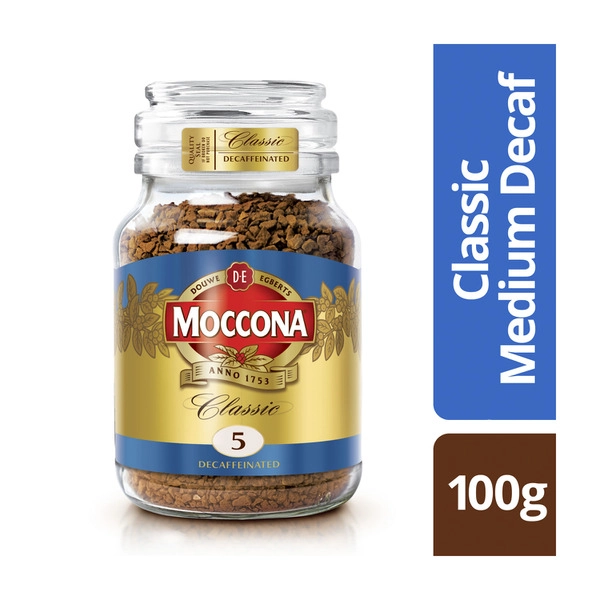 Moccona Classic Medium Decaffeinated Instant Coffee 100g