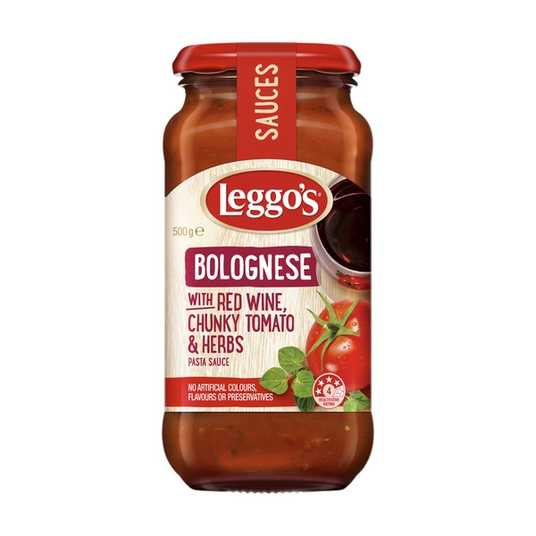 Leggo's Bolognese With Red Wine Pasta Sauce 500g