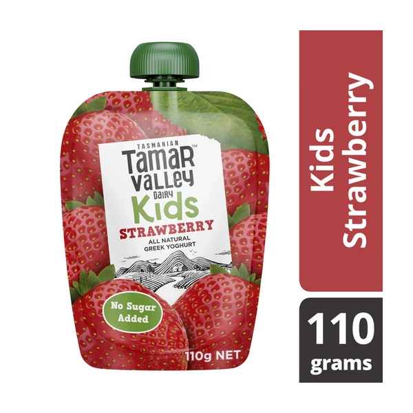 Tamar Valley Kids Greek Strawberry Yoghurt Pouch 110g