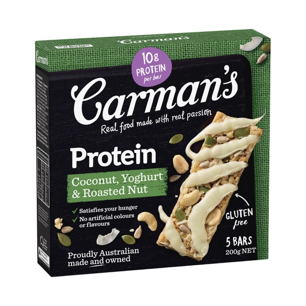 Carman's Coconut Yoghurt & Roasted Nut Gourmet Protein Bars 5 pack 