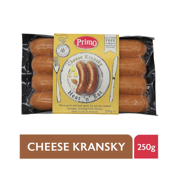 Primo Gluten Free Cheese Kransky 250g