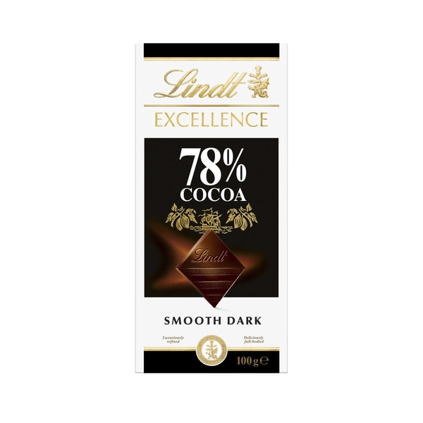 Lindt Excellence 78% Cocoa Dark Chocolate Block 100g