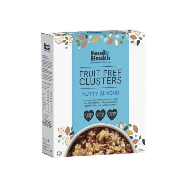 Food For Health Nutty Almond Fruit Free Clusters 425g