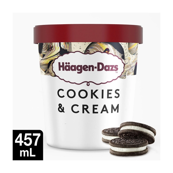 Haagen Dazs Cookies & Cream Ice Cream Tub 457mL