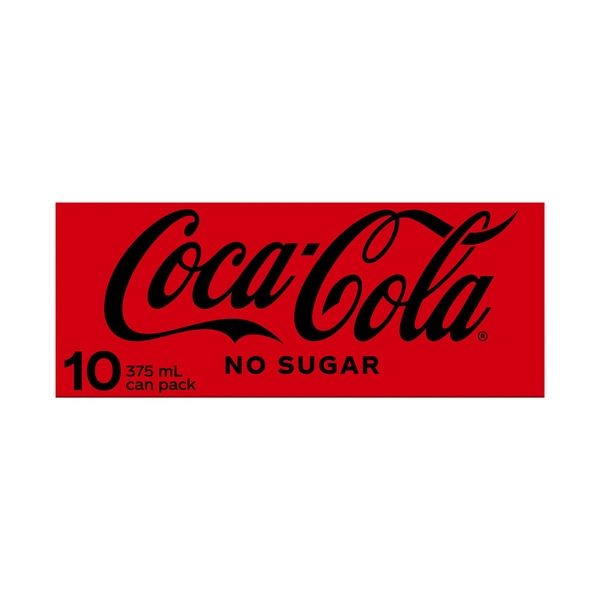 Coca-Cola Zero Sugar Soft Drink Multipack Cans 10x375mL 10 pack