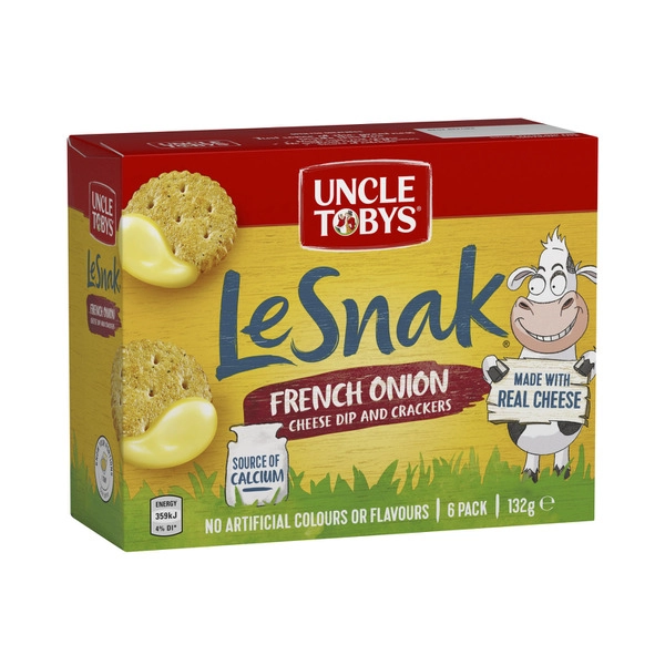 Uncle Tobys Le Snak French Onion 132g