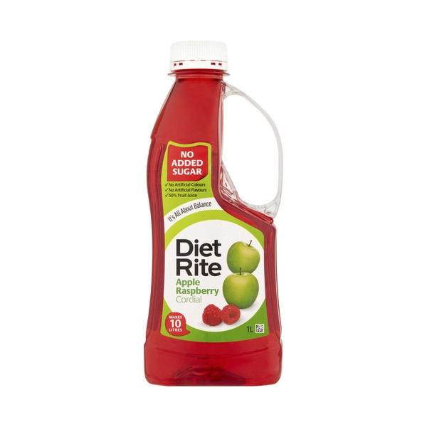 Diet Rite Apple Raspberry Cordial 1L