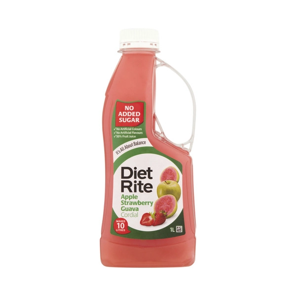 Diet Rite Strawberry Guava Cordial 1L