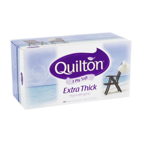 Quilton Classic White Facial Tissues 110 pack