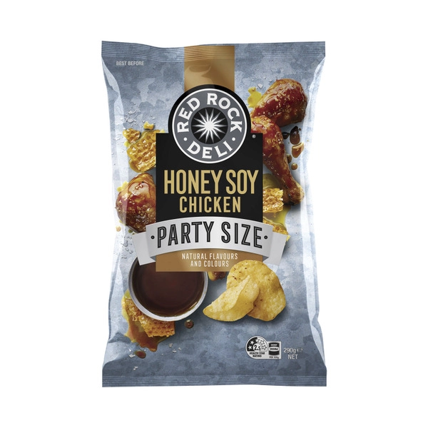 Red Rock Deli Honey Soy Chicken Party Bag Potato Chips 290g