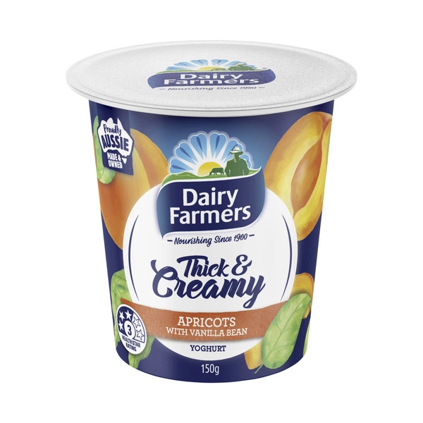 Dairy Farmers Thick & Creamy Apricot Vanilla Yoghurt 150g