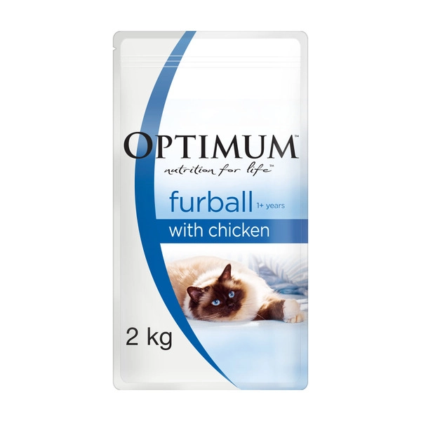 Optimum Dry Cat Food Adult Furball With Chicken 2kg