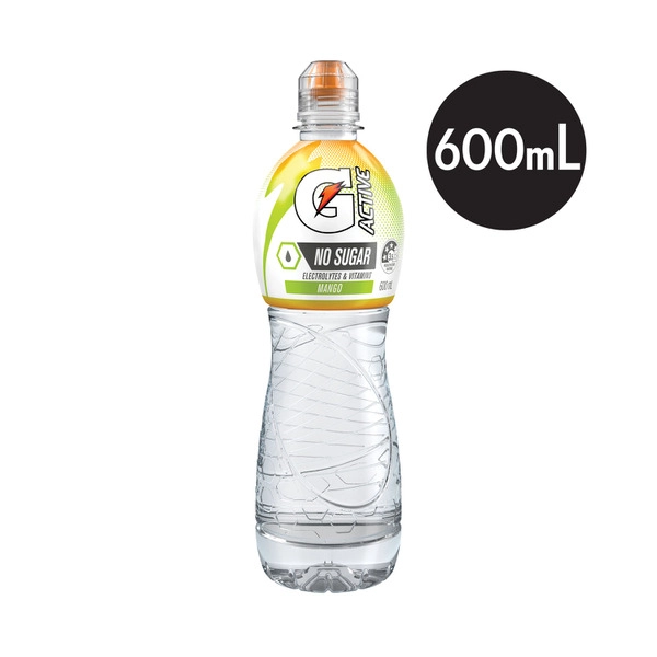 Gatorade G Active Sports Drinks Mango Water Electrolytes & Vitamins 600mL