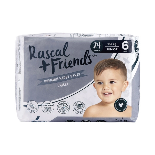 Rascal + Friends Nappy Pants Size 6 Junior 24 pack