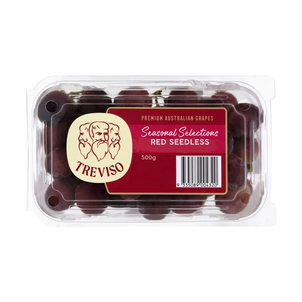 Coles Specialty Red Seedless Grapes Prepacked 500g