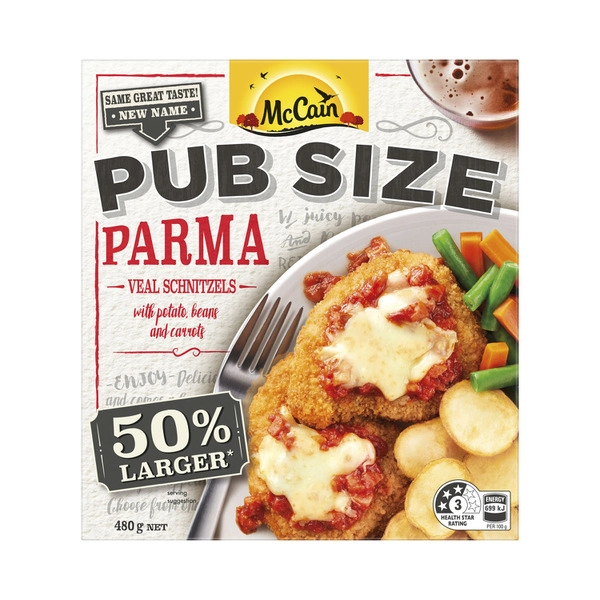 McCain Pub Size Parma Veal Schnitzels & Veg 480g