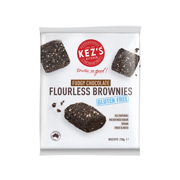 Kez's Kitchen Gluten Free Fudge Chocolate Flourless Brownies 210g