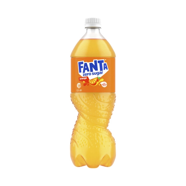 Fanta Orange Zero Sugar Soft Drink Bottle 1.25L