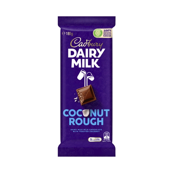Cadbury Dairy Milk Coconut Rough Chocolate Block 180g